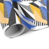 Memphis Style: Creatieve geometrische collage. Cadeaupapier (Rol Hoek)