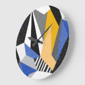 Memphis Style: Creatieve geometrische collage. Grote Klok (Hoek)