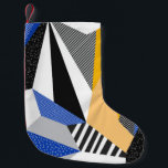 Memphis Style: Creatieve geometrische collage. Kleine Kerstsok<br><div class="desc">Creatieve geometrische achtergrond met verschillende getextureerde geometrische vormen. Naadloze abstracte print in Memphis stijl. Collage. Helder minimalistisch ontwerp voor prints, posters, kaarten, textiel, enz. . Memphis stijl abstracte print: een uitbarsting van creativiteit en plezier! Een creatieve en minimalistische geometrische achtergrond perfect voor elk project. abstract, achtergrond, patroon, illustratie, textuur, decor,...</div>