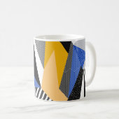 Memphis Style: Creatieve geometrische collage. Koffiemok (Voorkant rechts)