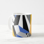 Memphis Style: Creatieve geometrische collage. Koffiemok (Voorkant links)
