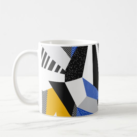 Memphis Style: Creatieve geometrische collage. Koffiemok (Links)