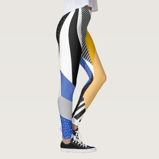 Memphis Style: Creatieve geometrische collage. Leggings (Rechts)