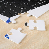 Memphis Style: Creatieve geometrische collage. Legpuzzel (Zijkant)