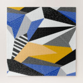 Memphis Style: Creatieve geometrische collage. Legpuzzel (Horizontaal)