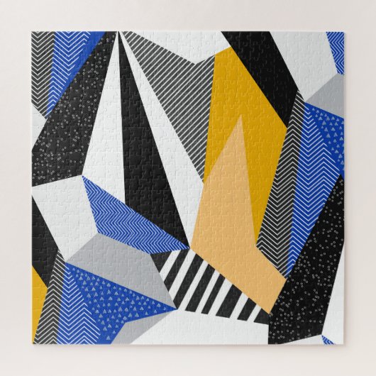Memphis Style: Creatieve geometrische collage. Legpuzzel (Verticaal)