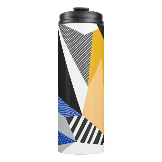 Memphis Style: Creatieve geometrische collage. Thermosbeker (Voorkant)