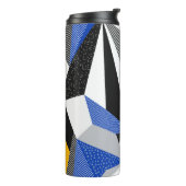 Memphis Style: Creatieve geometrische collage. Thermosbeker (Gedraaid links)