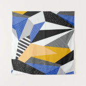 Memphis Style: Creatieve geometrische collage. Wandkleed (Voorkant (horizontaal))