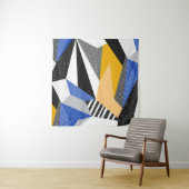 Memphis Style: Creatieve geometrische collage. Wandkleed (In situ)