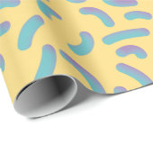 Memphis Style Geel 3D Confetti Cadeaupapier (Rol Hoek)