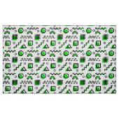 Memphis Style Geometric Pattern 110719 - Green Stof (Fat Quarter)
