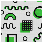 Memphis Style Geometric Pattern 110719 - Green Stof (Close Up)