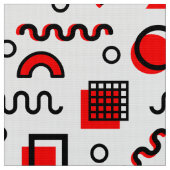 Memphis Style Geometric Pattern 110719 - Red Stof (Close Up)