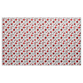 Memphis Style Geometric Pattern 110719 - Red Stof (Yard (91,4 cm))