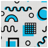 Memphis Style Geometric Pattern 110719 - Sky Blue Stof (Close Up)