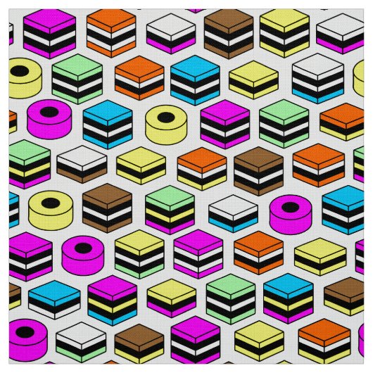 Memphis Style Licorice Allsorts Pattern Stof (Swatch)