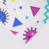 Memphis Style Retro Virus Patroon Neon Tissuepapier (Detail)
