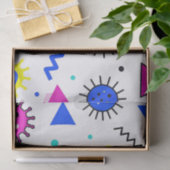 Memphis Style Retro Virus Pattern Neon Tissuepapier (Geschenk)