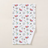 Memphis Style Tropical Summer Pattern Bad Handdoek (Handdoek)