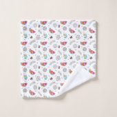Memphis Style Tropical Summer Pattern Bad Handdoek (Wasdoekje)