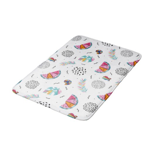 Memphis Style Tropical Summer Pattern Badmat (Gekanteld)
