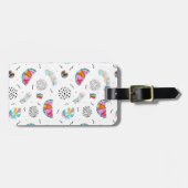 Memphis Style Tropical Summer Pattern Bagagelabel (Voorkant horizontaal)