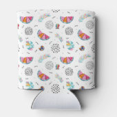 Memphis Style Tropical Summer Pattern Blikjeskoeler (Achterkant)