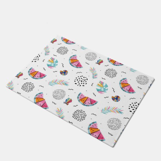 Memphis Style Tropical Summer Pattern Deurmat (Schuin)