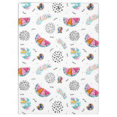 Memphis Style Tropical Summer Pattern Klembord (Achterkant)