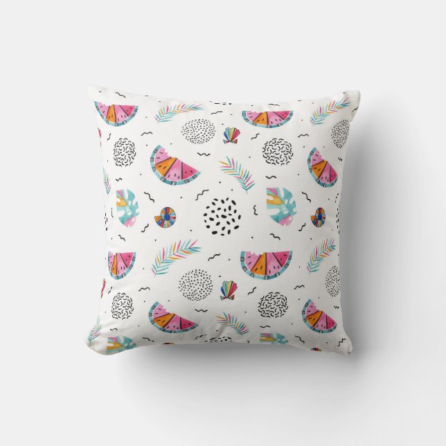 Memphis Style Tropical Summer Pattern Kussen (Voorkant)