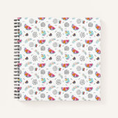 Memphis Style Tropical Summer Pattern Notitieboek (Voorkant)