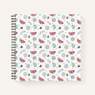 Memphis Style Tropical Summer Pattern Notitieboek