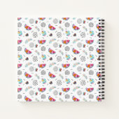 Memphis Style Tropical Summer Pattern Notitieboek (Achterkant)