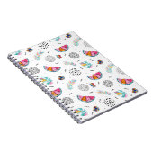 Memphis Style Tropical Summer Pattern Notitieboek (Rechterzijde)