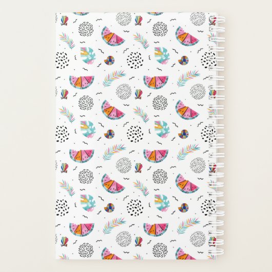 Memphis Style Tropical Summer Pattern Planner (Achterkant)