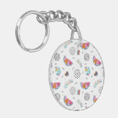 Memphis Style Tropical Summer Pattern Sleutelhanger (Voorkant Links)