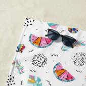 Memphis Style Tropical Summer Pattern Strandlaken (In situ)