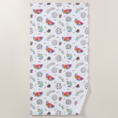 Memphis Style Tropical Summer Pattern Strandlaken (Voorkant)