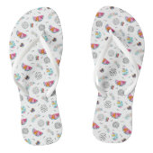 Memphis Style Tropical Summer Pattern Teenslippers (Voetbed)