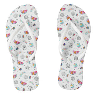 Memphis Style Tropical Summer Pattern Teenslippers