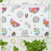 Memphis Style Tropical Summer Pattern Theedoek (Gevouwen)