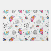 Memphis Style Tropical Summer Pattern Theedoek (Horizontaal)