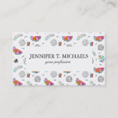 Memphis Style Tropical Summer Pattern Visitekaartje (Voorkant)