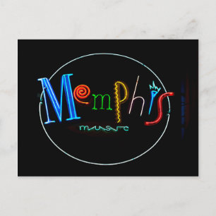Memphis Tennesse Beale Street Neon Music Sign Briefkaart