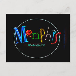 Memphis Tennesse Beale Street Neon Music Sign Briefkaart