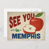 Memphis Tennessee Apple - Vintage Travel Briefkaart (Voorkant / Achterkant)
