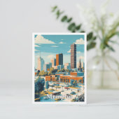 Memphis Tennessee Art Vintage Travel Illustratie Briefkaart (Staand voorkant)