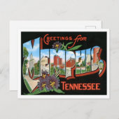 Memphis, Tennessee Big Letters Briefkaart (Voorkant / Achterkant)