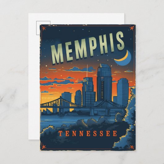  Memphis, Tennessee Briefkaart (Voorkant / Achterkant)